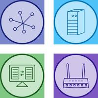 Internet and Server Network Icon vector