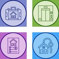 Briefcase and Elevator Icon vector