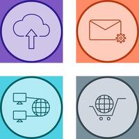 Upload to Cloud and Message Settings Icon vector