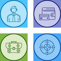 Customer Support and Wallet Icon vector