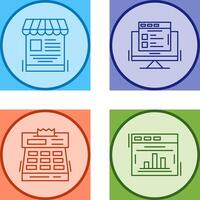 Mobile Shop and Search Product Icon vector