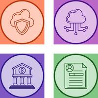 Cloud Computing and Shield Icon vector