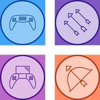 Gaming Console and Arrows Icon vector