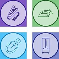 Hair iron and Laundry Icon vector