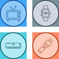 Television and Smart Watch Icon vector