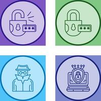 Unlock and Protect Icon vector