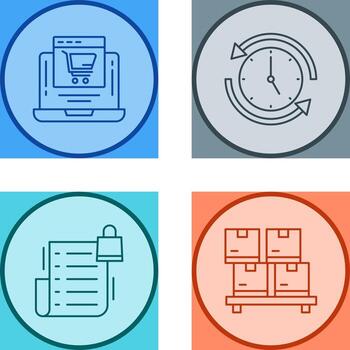 Add to Cart and Run time Icon vector
