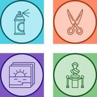 Spray and Scissors Icon vector