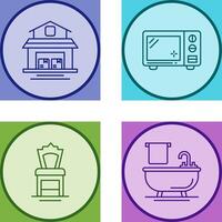 Warehouse and Microwave Icon vector