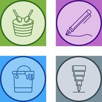 Drum and Pen Icon vector