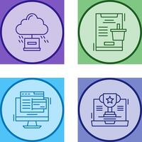 Cloud Computing and Online Shopping Icon vector