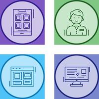 Apps and User person Icon vector