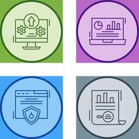 Upload and Dashboard Icon vector