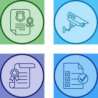 Document and Cctv Icon vector