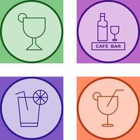 drinks cafe and sherry Icon vector