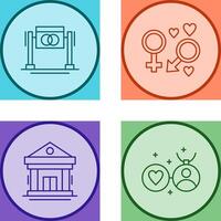 Wedding and Genders Icon vector