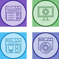 Web Browser and Monitor Screen Icon vector