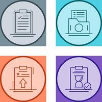 Clipboard and List Folder Icon vector