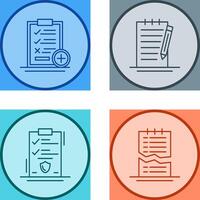 Medical Examination List and Check Up List Icon vector