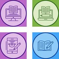 Digital Learning and Written Icon vector