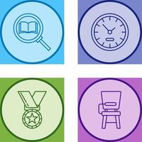 Search and ClockSnack and Money Icon vector