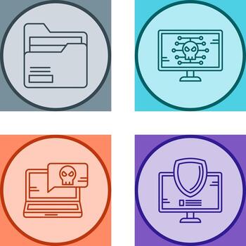 Folder and Malware Icon vector