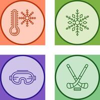 Snow Flake and Cold Icon vector