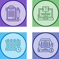 Contract and Question Icon vector