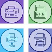 Briefcase and Folder Icon vector