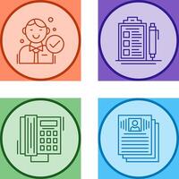 Hire and Check List Icon vector