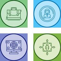 Briefcase and User Icon vector
