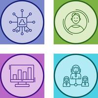 Networking and User Icon vector