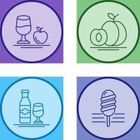 Healthy and Apricot Icon vector