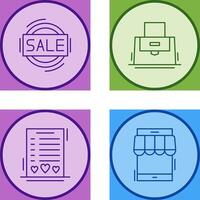 Sale and Purse Icon vector