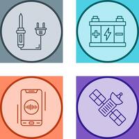 Soldering and Battery Icon vector