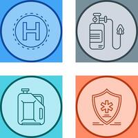 Helipad and Oxygen Icon vector