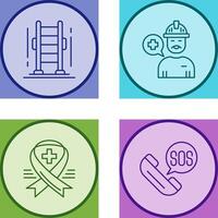 Ladder and Support Icon vector