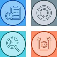 Time Planing and Loop Icon vector