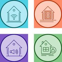 Smart Home and Window Icon vector