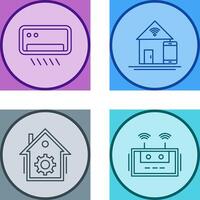 Air Conditioner and Home Automation Icon vector