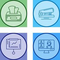 Tissue Box and Stapler Icon vector