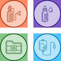 Oxygen and Dropper Icon vector