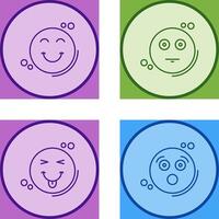 Smile and Neutral Icon vector