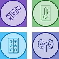 Paste and Thermometer Icon vector