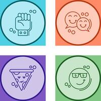 Fist and Chatting Icon vector