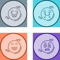 Loughing and Unhappy Icon vector