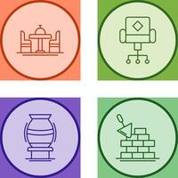 Chair and Dinning Table Icon vector