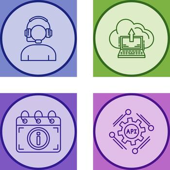 Helpline and backup Icon vector