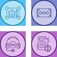 blueprint and rug Icon vector