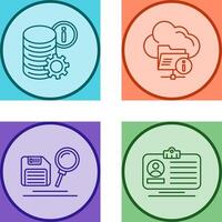 data and folder Icon vector